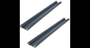 Dubbele Tochtstoppers voor deuren - 2 stuks - 95 cm - Aanpasbaar - Grijs - Tochtstrip - Tochtwering - Tochtstopper - Deurrol - Tochtrol - Tochthond - Tochtkussen - Deurisolatie - Universeel