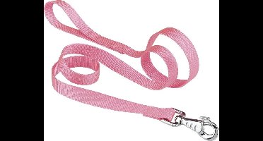 Feplast hondenriem roze nylon - hondenlijn - honden uitlaatriem - 120*2cm