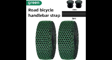 Oneay Groene hex stuurlint set voor fietsen – 2 meter per rol, ademend materiaal – Universeel voor wielrenfietsen