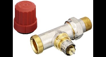 Danfoss Ventielhuis RA-N 15 G 3/4 AG, Doorlaat, Mat vernikkeld, 013G4202