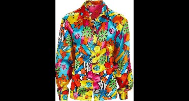 Hippie blouse bloemen heren