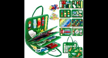 Busy Board, Montessori-speelgoed voor kinderen van 1, 2 en 3 jaar - Speelgoed voor peuters, verjaardagscadeau voor een jongen, Busy Book, leerzame activiteiten voor peuters, educatief speelgoed met dieren, vliegtuig, auto, reiscadeau