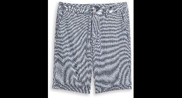 Tom Tailor - Chino-short met stretch - Maat 32 - navy structure