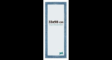 Your Decoration - Puzzellijst 33x98 cm - Helder Blauw Geveegd - Puzzellijst 500-1000 stukjes - MDF Fotolijst - Mura