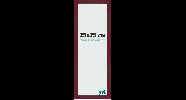 Your Decoration - Fotolijst 25x75 cm - MDF - Wijnrood Geveegd - Bologna