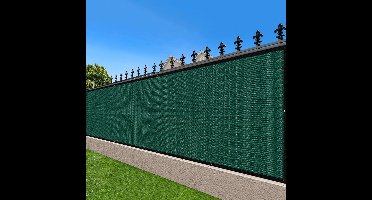 Privacy Screen Fence, 100x500cm, Donkergroen, Heavy Duty, HDPE, voor Outdoor Muur, Tuin, Yard, Pool Deck