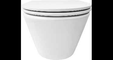 Vesta Wandcloset Rimless Mat Wit – Flatline Softclose Quick Release Toiletzitting