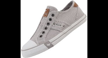 Mustang dames canvas sneaker grijs