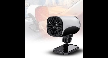 ApexArte® Auto Verwarming Ventilator - Auto Kachel 12 Volt - Heater - Ontdooier - 360 Graden Rotatie - Zwart met Wit