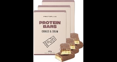 Protiplan - Protein Bars Cookies & Cream - 21 repen - 21 x 35 g - Low carb - Eiwitrepen