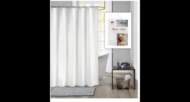 Dutch House - Douchegordijn - 180 x 200 cm - Damast wit