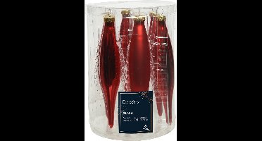Effen pegels 150x30mm rood koker a 6 Kerstartikelen