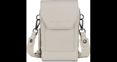 bugatti Schoudertas Telefoontasje Almata Mobile Purse Bag Beige Crème