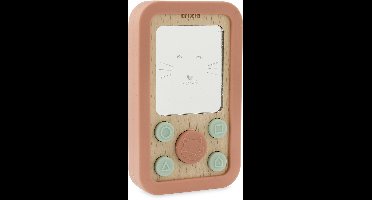 Trixie Baby Telefoon van Hout en Silicone - Mrs. Cat - Eerste Speelgoed voor Baby - Kraamcadeau - Baby cadeau