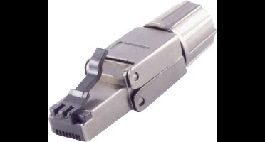 BKL Electronic RJ-45 stekker, zonder gereedschap, quick, STP, CAT. 6A 10121220 Zwart 1 stuk(s)