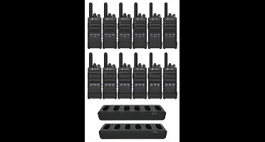 Set van 12 Cobra PX650 UHF PMR446 portofoons met multilader