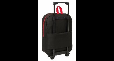 Schoolrugzak met Wielen Spider-Man Zwart Rood 32 x 42 x 14 cm