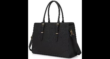 Handtas voor Dames, Grote Zwarte Tote Bag voor Laptops tot 39.62 ideaal voor school past bij elke outfit