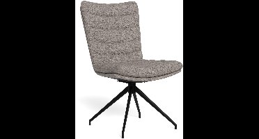 2x Sohome Draaibare Eetkamerstoel Kayley Bouclé - Grijs