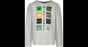 Minecraft - T-shirt Lange Mouw - Maat 152