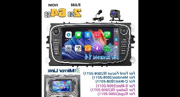 Autoradio – Auto Stereo – Multimedia Speler – DAB+ Radio – GPS Navigatie – 7 Inch Touchscreen – Android 14 OS – Draadloze CarPlay & Android Auto