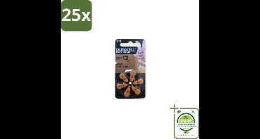 25 x Duracell Gehoorapparaat Batterijen 13 6 stuks per verpakking - Grootverpakking - Gehoorapparaten Batterijen - Gehoorapparaten Batterijen Type 13 - Gehoorapparaten Batterijen 6 Stuks - Zink-lucht Batterijen - Betrouwbare Batterijen