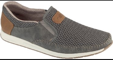 Rieker Heren Instappers met Stretchinzet, 11954-45, Grey Blue