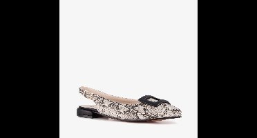 Nova dames slingbacks met slangenprint grijs - Maat 39