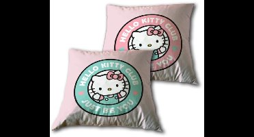 Hello Kitty Club kussen, decoratief kussen 40x40 cm Velours