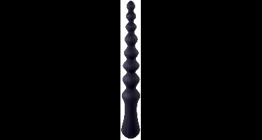 NMC 8.5 inch geribbeld siliconen Anal bal Beads Anale kralen - Zwart - 24.2 cm