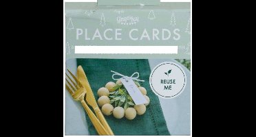 Tafelkaartjes Kralen Bladeren - 6 stuks