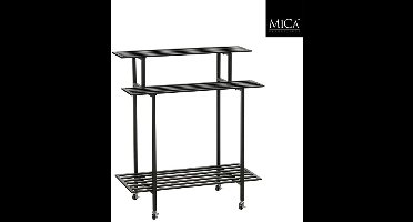 Mica Decorations Plantenrek Greenrax - 90 x 44 x 102 cm - Zwart