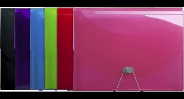 Exacompta 6x IDERAMA® PP Sorteermap koffer met 13 vakken - 33x25cm - Geassorteerd - 58770E