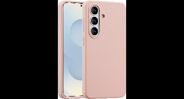 Accezz Hoesje - Geschikt voor Samsung Galaxy S26 - Liquid Silicone Backcover met Magnetische Ring - Roze