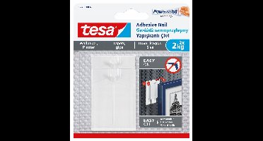 Tesa - Zelfklevende Nagel voor Stucwerk en Behang - Wit - 2kg x 2