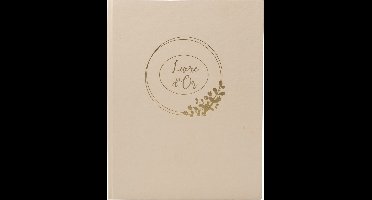 Exacompta Gastenboek 100 pagina's met goudsnede Ringflower - Latte - 47633E