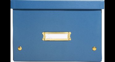 Exacompta 5x Opbergdoos in karton 27x36x19cm Neo Deco, vlak geleverd - Frans blauw - 62352E