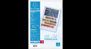 Exacompta 5610E 10x SACHET 10 POCH. Coin PP Lisse