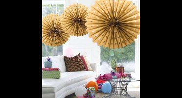 Folat - Papieren waaier Goud (45 cm)