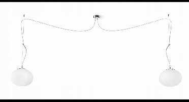 Nuage II Hanglamp 2xE27 Wit Glas - Stijlvolle verlichting voor elke ruimte