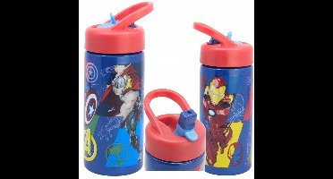 Avengers Bidon 410ml - Leuke Drinkfles voor Kinderen met Rietje
