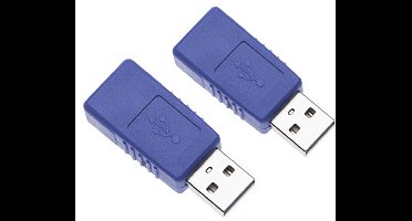 USB 2.0 Male naar Female OTG Adapter - 2 Stuks | Koppelstuk voor Computers, Laptops en Printers