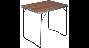 Redcliffs Camping tafel - aluminium - lichtgewicht - hout/zwart - 80 x 60 x 69 cm - hoge eettafel - Weerbestendig
