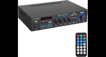 ApexArte® Audioversterker – Stereo Versterker Met Bluetooth – Audio Amplifier Met Karaoke Portals – Led Display - Veelzijdig