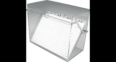 Helit kaartenbak klein A8 dwars transparant