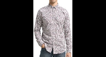 Tom Tailor - Lange mouw overhemd - Heren - M - Wit - Katoen - 1048430