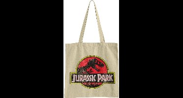 Jurassic Park Distressed Logo Tote Bag Tragetasche Off-White