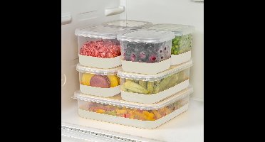 Asir - Koelkastorganizerset - 7-delige set - Grijs - BPA-vrij - Vaatwasmachinebestendig