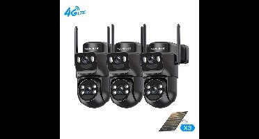 Beveiligingscamera – Bewakingscamera – Camerabewaking – Buitencamera – Draadloze Camera – 3G/4G LTE Verbinding – Zonnepaneel – 2K HD PTZ Nachtzicht – Bewegingsdetectie – Tweerichtingsaudio – SD & Cloud Opslag