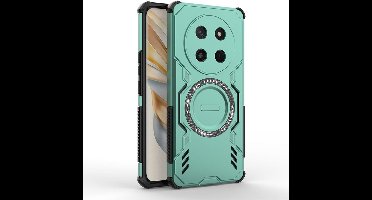 Magnetisch schokbestendig hoesje voor smartphone, militaire kwaliteit, valbestendig, groen, 5G-ondersteuning.